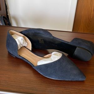 Banana Republic Aiden D’Orsay Flat Blue Suede 9M NIB Never Worn